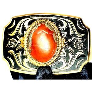 Vintage Dinosaur Coprolite Fossil Poop Western Belt Buckle